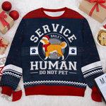 Custom Name Funny Service Human Christmas Gifts for Dog Lovers - Personalized Sweatshirt