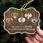 Custom Family and Pet Photo Christmas Gifts - Personalized Ornament