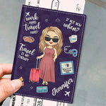 Custom Name Travel Gifts for Women - Personalized Passport Cover