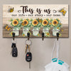 Bless This Home With Love And Laughter - Personalized Key Hanger, Key Holder - Gift For Family