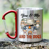 You, Me & The Dogs - Personalized Carabiner Camping Mug - Gift For Camping Lovers