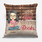 Custom Name Book Lover Gifts for Women - Personalized Pillow