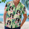 Tropical Bird Flower Pattern - Dog & Cat Personalized Custom Unisex Hawaiian Shirt - Upload Image, Dog Face, Cat Face - Summer Vacation Gift, Gift For Pet Owners, Pet Lovers