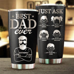 Custom Name Best Dad Family Gifts - Personalized Tumbler