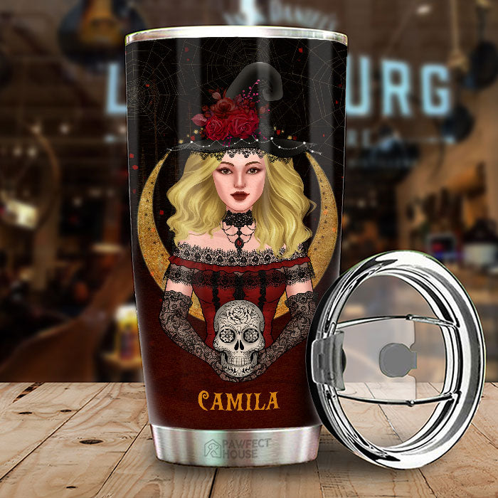 In My Defense The Moon Was Full And I Was Left Unsupervised - Personalized Tumbler - Gift For Yourself, Halloween Gift