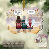 We Try To Let You Know With Signs That We Never Went Away - Memorial Personalized Custom Wooden Card With Pop Out Ornament - Sympathy Gift, Christmas Gift For Family