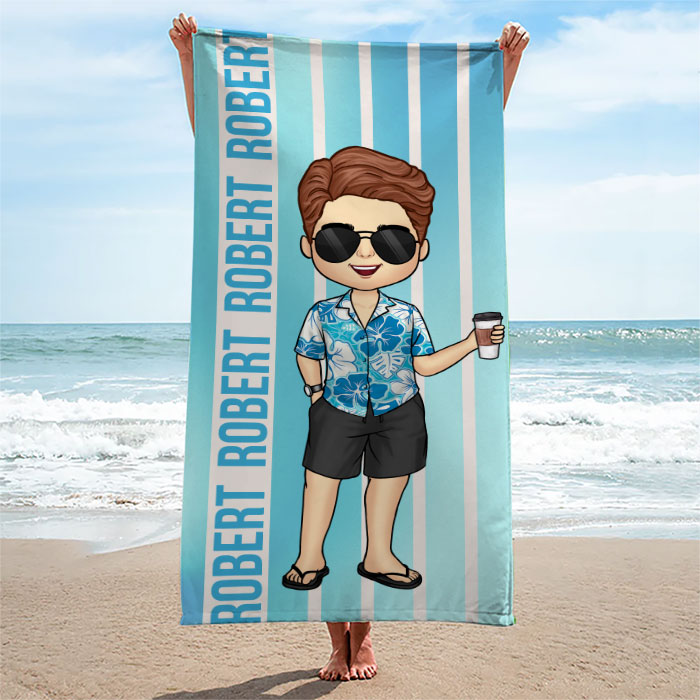 Colorful Stripe For This Vacation - Personalized Beach Towel - Gift For Bestie, Best Friend, Sister, Birthday Gift For Bestie And Friend, Christmas Gift