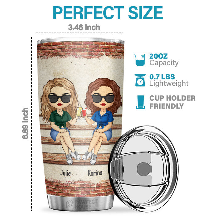 Custom Name Sassy Bestie Gifts for Women - Personalized Tumbler