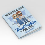 Custom Name Travel Partners Gifts for Couples - Personalized Passport Cover