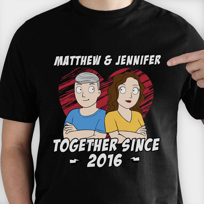 Custom Name Couple Anniversary Gifts - Personalized Apparel