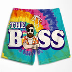 Funny Boss Couple Beach Gifts - Couple Beach Shorts