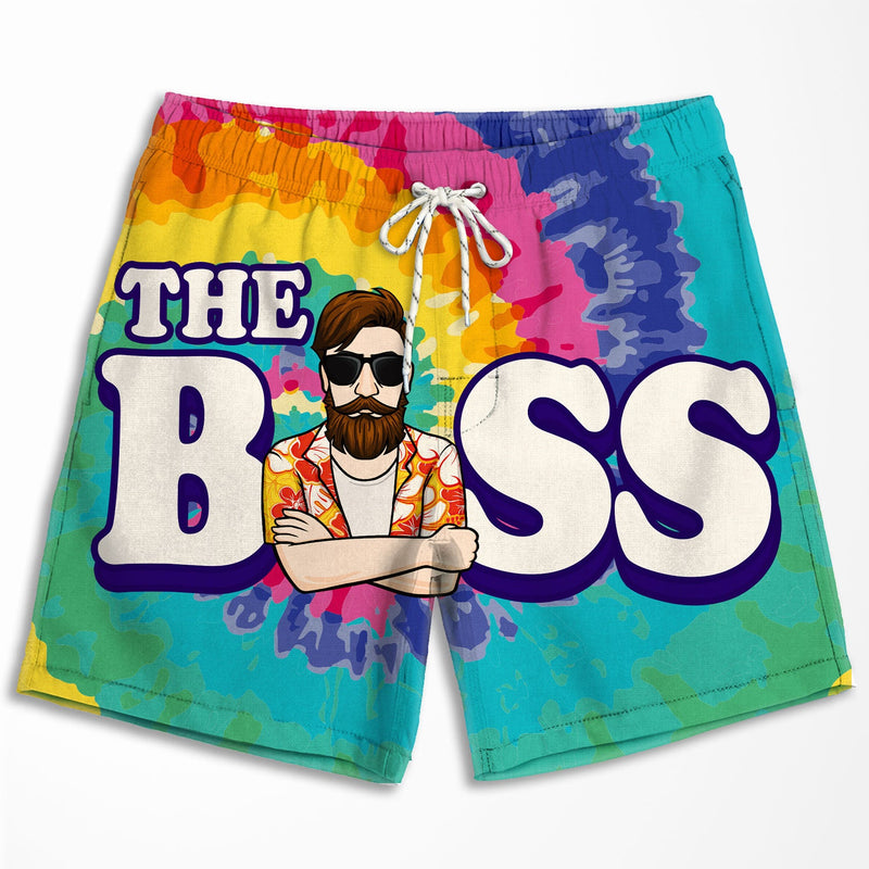Funny Boss Couple Beach Gifts - Couple Beach Shorts