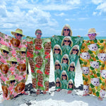 Custom Photo Tropical Beach Gifts for Families - Personalized Beach Towel