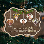 Custom Family and Pet Photo Christmas Gifts - Personalized Ornament
