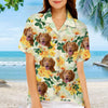 Flower And Fur Baby - Dog & Cat Personalized Custom Unisex Hawaiian Shirt - Upload Image, Dog Face, Cat Face - Summer Vacation Gift, Gift For Pet Owners, Pet Lovers