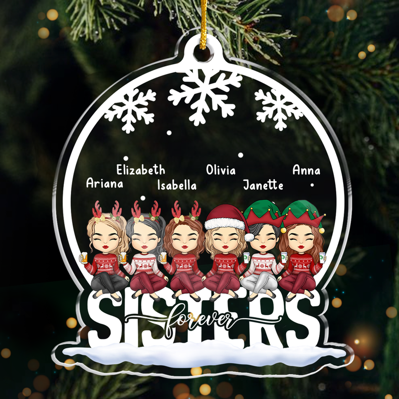 Custom Name Christmas Belles Gifts for Friends - Personalized Ornament