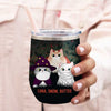 It's Just A Bunch Of Hurrcus Purrcus - Personalized Wine Tumbler - Gift For Pet Lovers, Halloween Gift