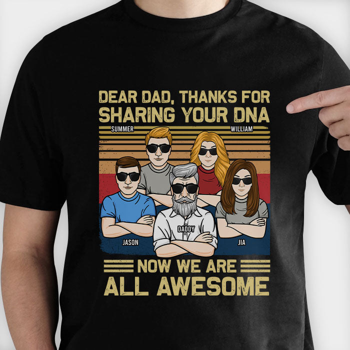 Thanks For Sharing Your DNA - Personalized Unisex T-shirt - Gift For Dad