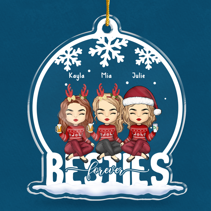 Custom Name Christmas Belles Gifts for Friends - Personalized Ornament
