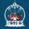 Sisters Forever - Bestie Personalized Custom Ornament - Acrylic Snow Globe Shaped - Christmas Gift For Best Friends, BFF, Sisters