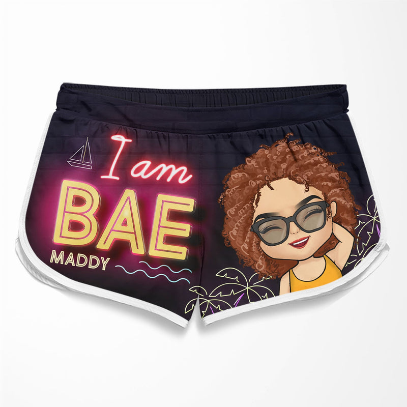 Return To Bae, I'm Bae - Personalized Couple Beach Shorts - Gift For Couples, Husband Wife
