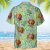 Colorful Tropical Leaves And Pet - Dog & Cat Personalized Custom Unisex Hawaiian Shirt - Upload Image, Dog Face, Cat Face - Summer Vacation Gift, Gift For Pet Owners, Pet Lovers