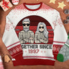 We've Been Together For Such A Long Time - Gift For Couples, Husband Wife, Personalized Custom Unisex Ugly Christmas Sweatshirt, Wool Sweatshirt, All-Over-Print Sweatshirt