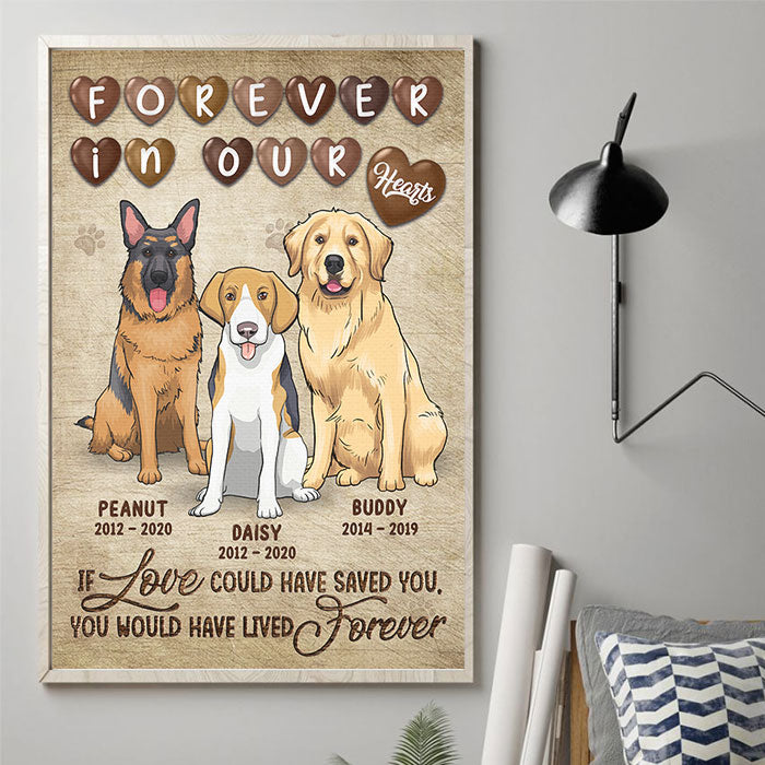 Forever In Our Hearts - Personalized Vertical Poster