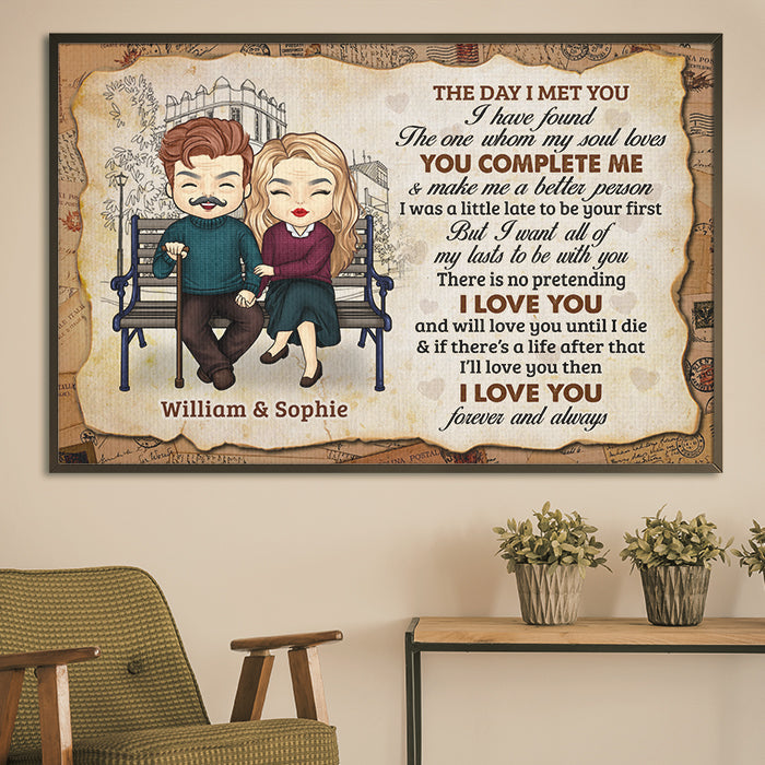 Custom Name Romantic Couple Love Gifts - Personalized Poster