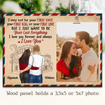 Custom Photo Anniversary Gifts for Couples - Personalized Wooden Frame
