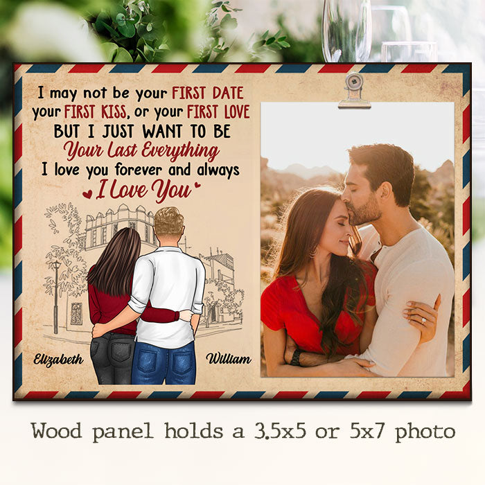 Custom Photo Anniversary Gifts for Couples - Personalized Wooden Frame