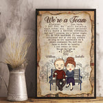 Custom Name We're a Team Love Gifts for Couples - Personalized Poster