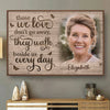 Those We Love Don't Go Away, They Walk Beside Us Every Day - Upload Image, Personalized Horizontal Poster