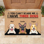 Custom Name Funny Three Dog Gifts for Dog Lovers - Personalized Doormat