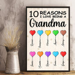 Custom Name Grandma Gift for Grandmothers - Personalized Poster