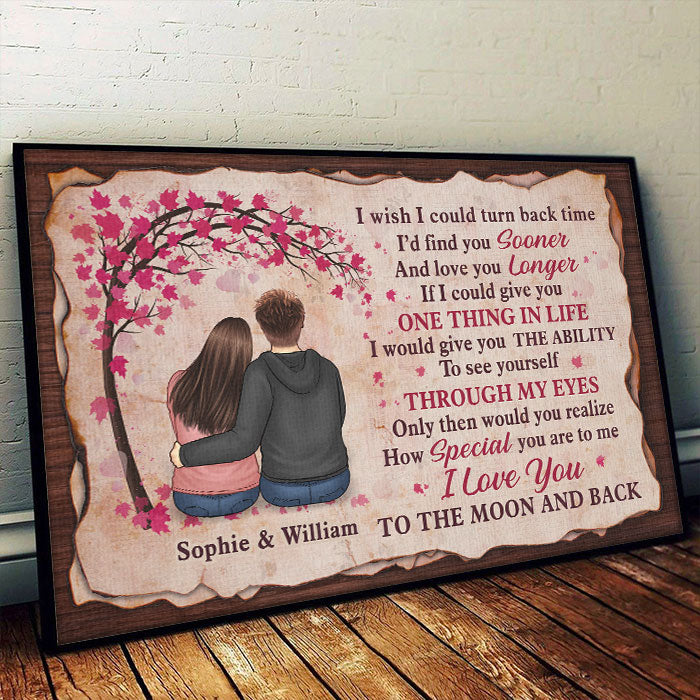 You Are So Special To Me, I Love You To The Moon And Back - Gift For Couples, Personalized Horizontal Poster
