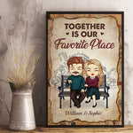 Custom Name Together Is Our Favorite Place Couple Gifts - Personalized Poster