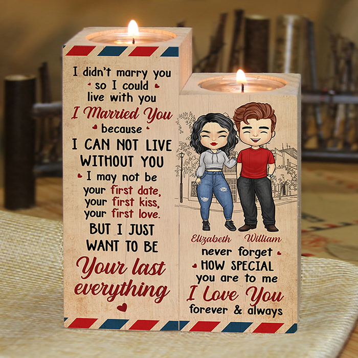 Custom Name Romantic Marriage Gifts for Couples - Personalized Color Candle Holder