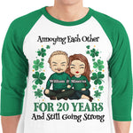 Custom Name Anniversary Gifts for Couples - Personalized Raglan Shirt