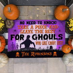 Custom Name Halloween Ghouls Welcome Decor - Personalized Doormat