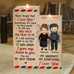 Custom Name Soulmate Love Gifts for Couples - Personalized Color Candle Holder