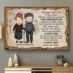 Custom Romantic Couple Love Story Gifts - Personalized Poster