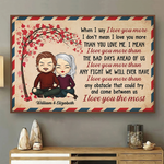 Custom Name I Love You More Couple Gifts - Personalized Poster