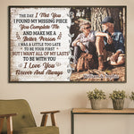 Custom Photo Forever Love Gifts for Couples - Personalized Poster