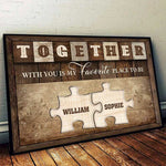 Custom Name Love Holds Us Together Couple Gifts - Personalized Poster