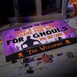 Custom Name Halloween Ghouls Welcome Decor - Personalized Doormat