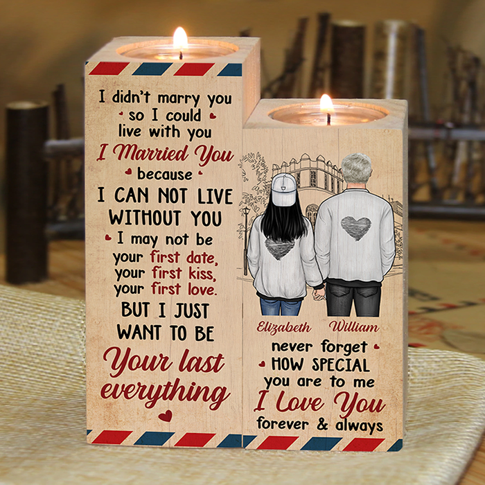 Custom Name Romantic Gifts for Couples - Personalized Color Candle Holder