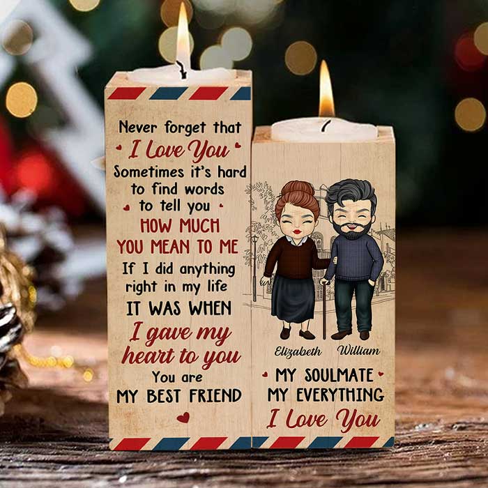 I Did A Right Thing In My Life That I Gave My Heart To You - Gift For Couples, Personalized Candle Holder