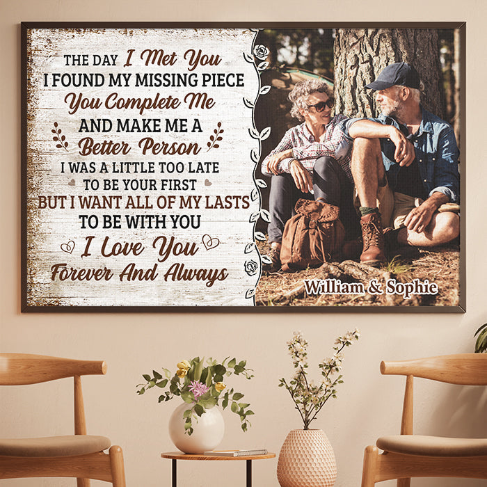 Custom Photo Forever Love Gifts for Couples - Personalized Poster
