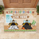 Custom Name Spoiled Dog Gifts for Dog Lovers - Personalized Doormat